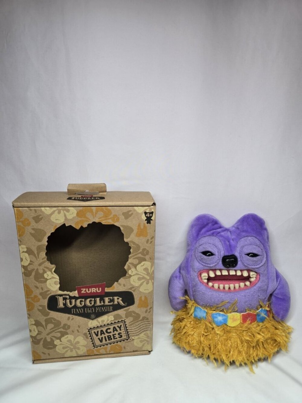 ZURU FUGGLER VACAY VIBES PURPLE GREEDY GRINNED PLUSH- USED